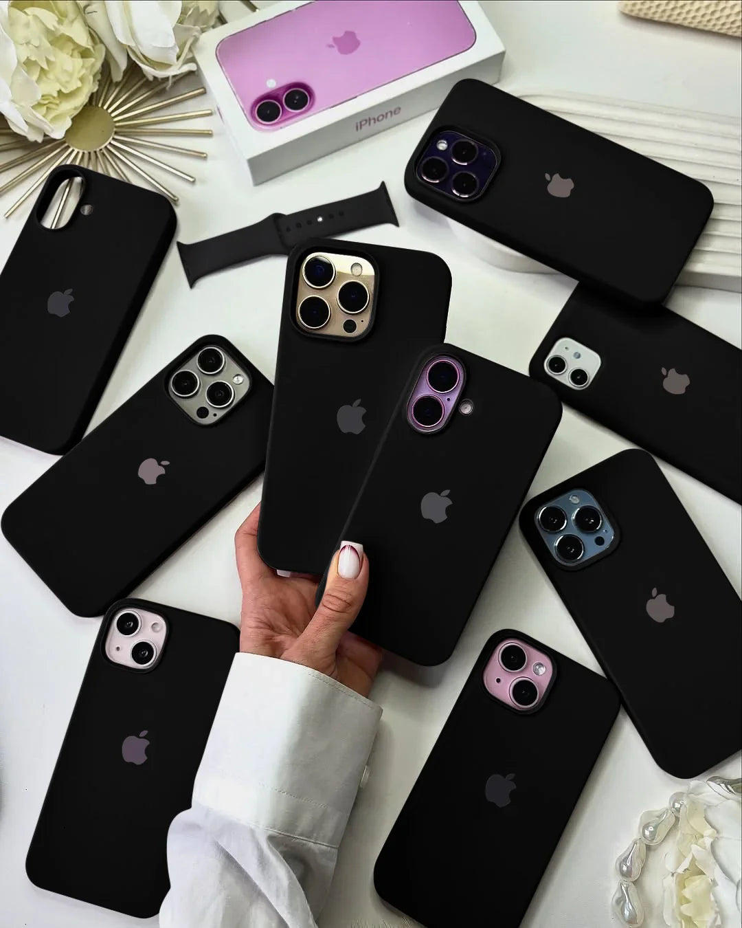 Solid Black Silicone Case