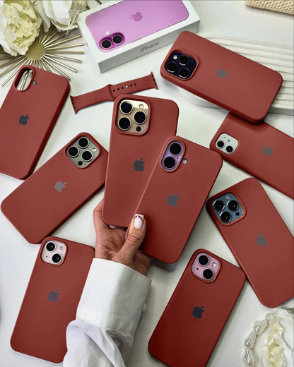 Solid Brown Silicone Case