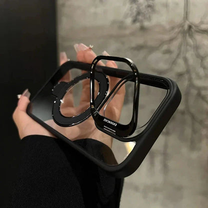 Double Kicksatnd | Metal Ring | Transparent MagSafe Case With Camera lens Protector Rings