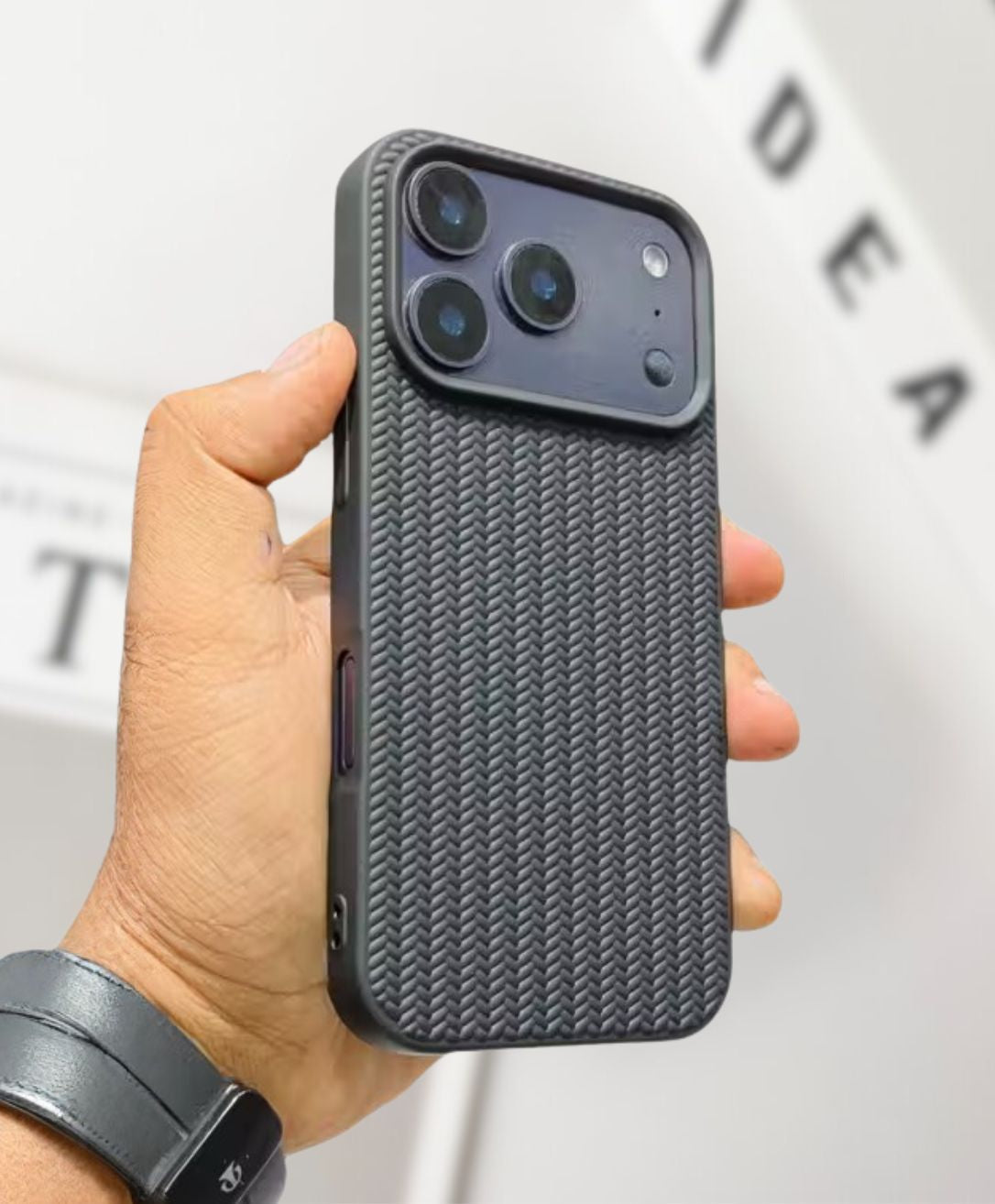 Premium Woven Knitted Texture Case